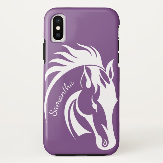 Beautiful White Horse Design iPhone X Case