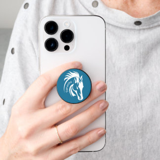 Beautiful White Horse Design Phone Grip PopSocket