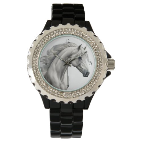 Beautiful White Horse Head Watch