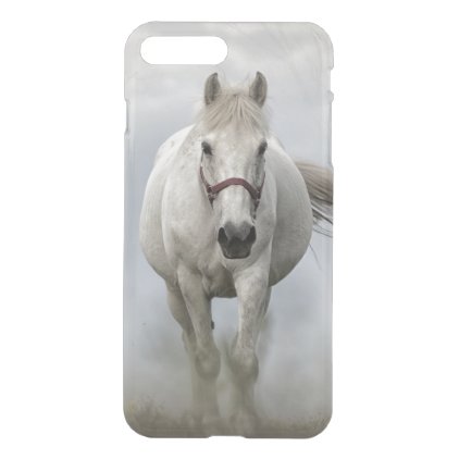 Beautiful white horse in mist iPhone 8 plus/7 plus case