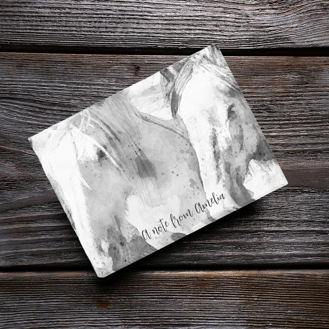 Beautiful White Horse Personalized Post-it Notes (Creator Uploaded)