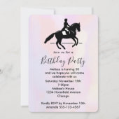 Beautiful White Horse Running in the Snow Birthday Invitation (Front)