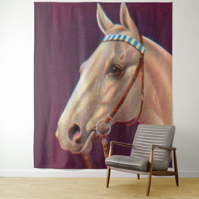  beautiful white horse tapestry (In Situ)