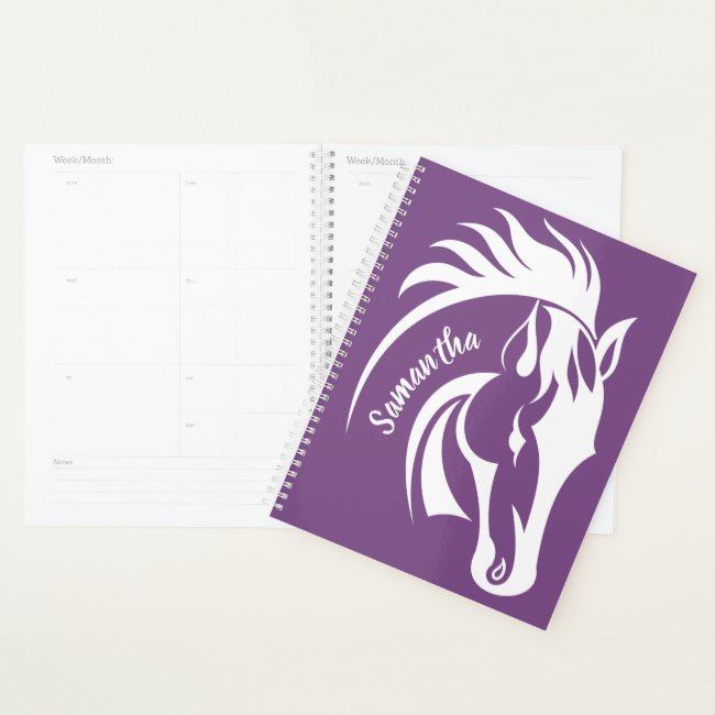 Beautiful White Horse Weekly/Monthly Planner