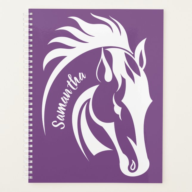 Beautiful White Horse Weekly/Monthly Planner (Front)