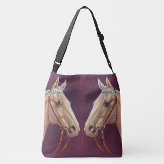 beautiful white horses crossbody bag
