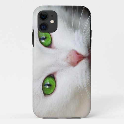 Beautiful white kitty cat kitten animal lover iPhone 11 case