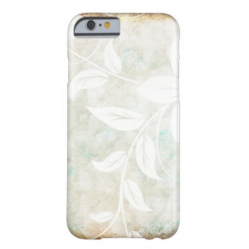 Beautiful White Leaves on Distressed Background Barely There iPhone 6 Case