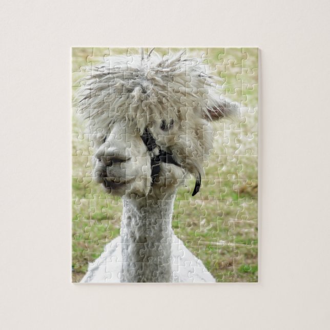 Beautiful White Llama Jigsaw Puzzle (Vertical)