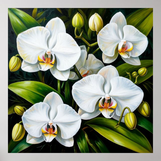 Beautiful White Orchids Luxury Decor & Gift 🌿🤍 (Front)