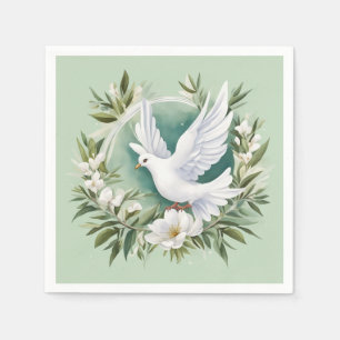 Beautiful White Peace Dove Napkins