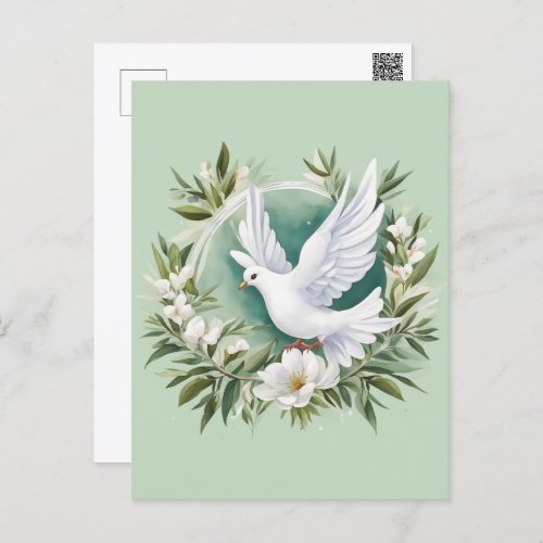 Beautiful White Peace Dove Postcard