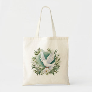 Beautiful White Peace Dove Tote Bag
