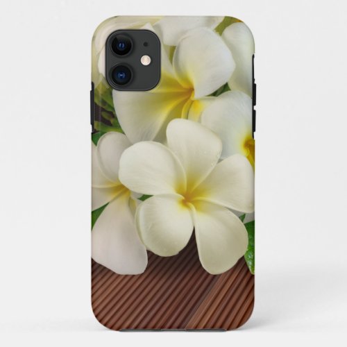 Beautiful White Plumeria Flowers iPhone 5 5S iPhone 11 Case