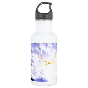 Beautiful White purple floral photo Water Bottle