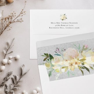 Beautiful White Roses Floral Wedding