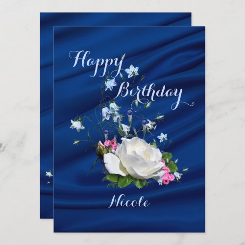 Beautiful White Roses for Daughters Birthday Card
