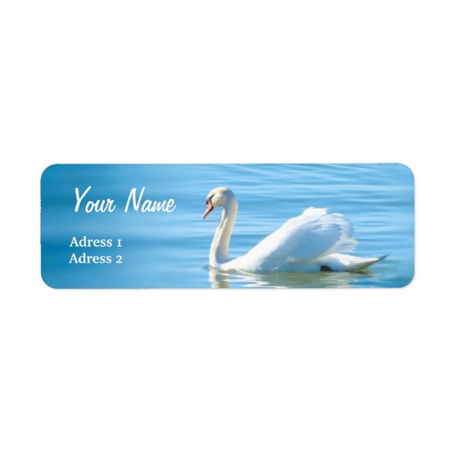 Beautiful White Swan - Address Label (Front)