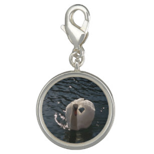 Beautiful white swan charm