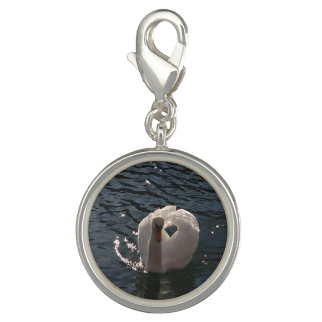 Beautiful white swan charm (Front)