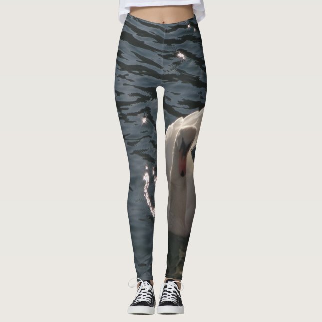 Beautiful white swan leggings (Front)