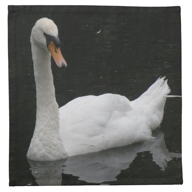 Beautiful White Swan Napkin (Front)