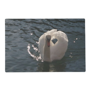 Beautiful white swan placemat