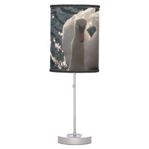 Beautiful white swan table lamp