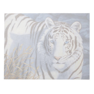 Beautiful White Tiger with Crystal Blue Eyes Notepad