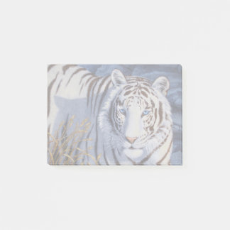 Beautiful White Tiger with Crystal Blue Eyes Post-it Notes