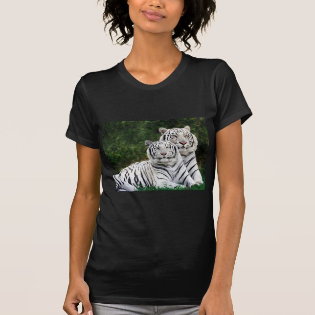 Beautiful White Tigers T-Shirt (Front)