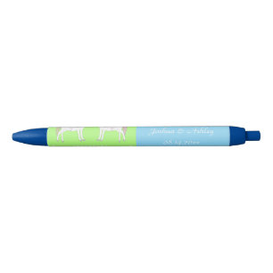 Beautiful White Wedding Horses Custom Pen