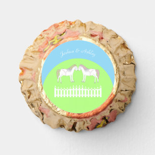 Beautiful White Wedding Horses Custom Reese's Peanut Butter Cups