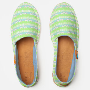Beautiful White Wedding Horses Patterned Espadrilles