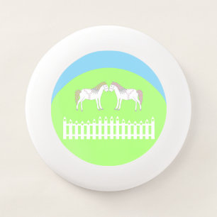 Beautiful White Wedding Horses Wham-O Frisbee