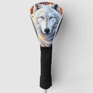 Beautiful White Wolf Painting Golf Head Cover