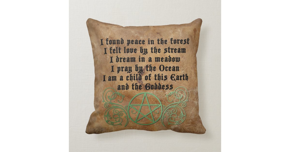 Beautiful Wiccan Poem Throw Pillow Zazzle Beautiful Wiccan Poem Throw Pillow Zazzle