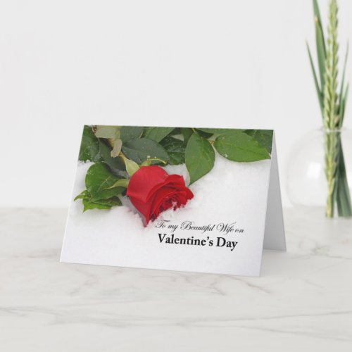 Beautiful Wife Valentine Holiday Card