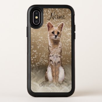 Beautiful Wild African Serval Cat Otterbox Symmetry Iphone X Case by AutumnRoseMDS at Zazzle