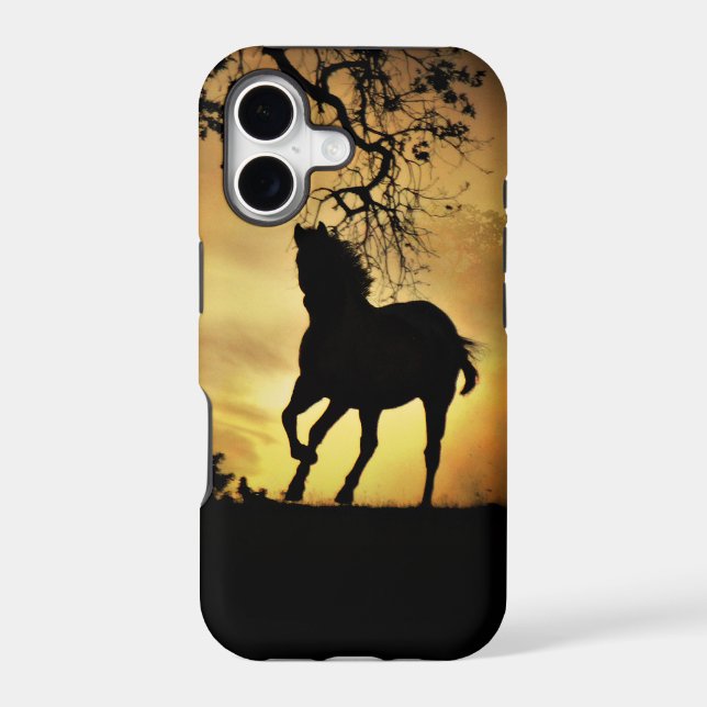 Beautiful Wild Horse in Sunset Case-Mate iPhone Case (Back)