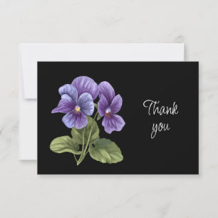 Beautiful Wild Violet Flowers Thank You Card