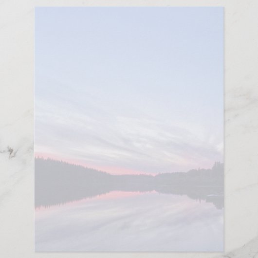 Beautiful Wilderness Sunset over Lake Photo (Front)