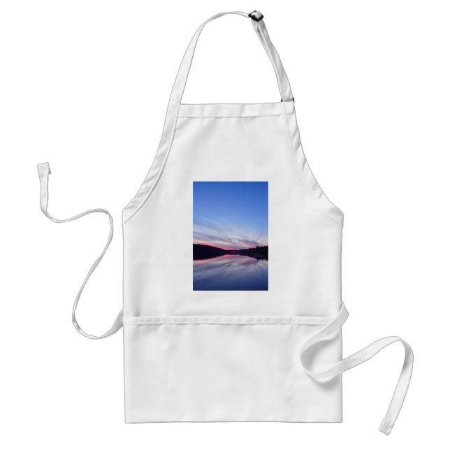 Beautiful Wilderness Sunset over Lake Photo Adult Apron (Front)