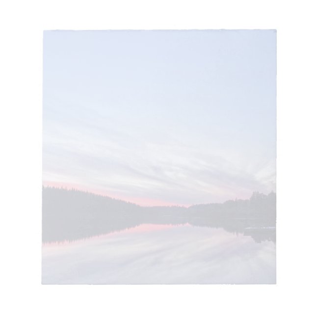 Beautiful Wilderness Sunset over Lake Photo Notepad (Front)