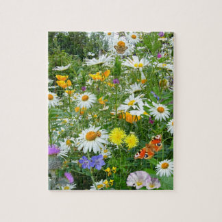 Beautiful Wildflower and Butterfly Meadow Jigsaw Puzzle