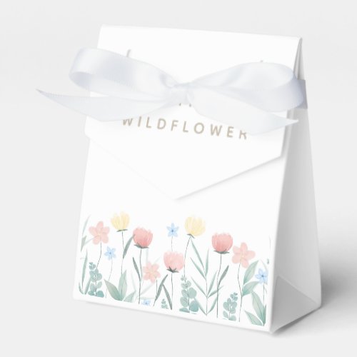 Beautiful Wildflower Bouquet Birthday Favor Boxes