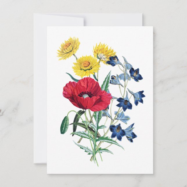Beautiful Wildflower Bouquet Card (Front)