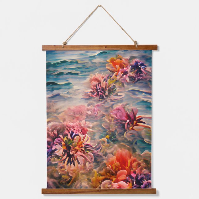 Beautiful Wildflower Fantasy Art Hanging Tapestry (Front)