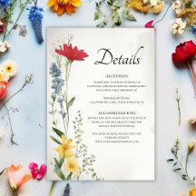 Beautiful Wildflower Nature Floral Wedding Details