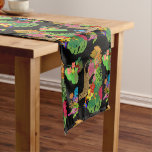 Beautiful Wildflowers,Cheetah, Tropical Jungle Short Table Runner